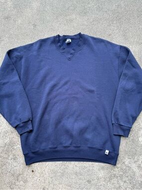 Vintage Russell Athletic Crewneck Sweater Navy 2XL
